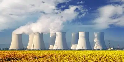 Nuclear power plants viewed from afar Nuclear power plants viewed from afar